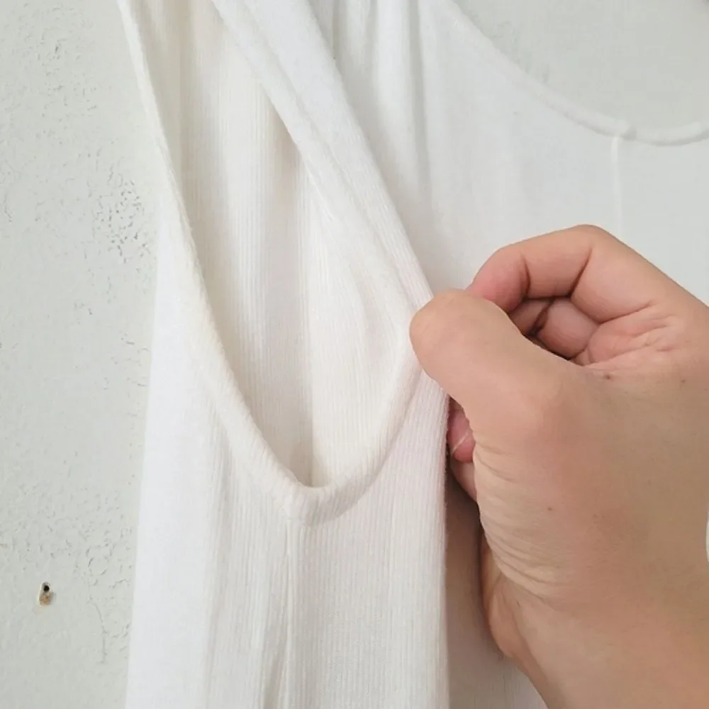 Free People White Maxi Dress Ribbed Boho Beach Sleeveless Small - Picture 9 of 10